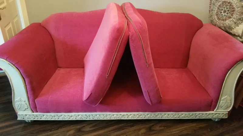 A freshly cleaned sofa
